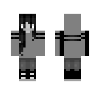 Grayscale - 1 B&W - Female Minecraft Skins - image 2
