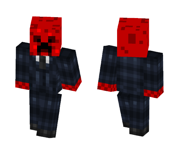 Red Creeper - Male Minecraft Skins - image 1