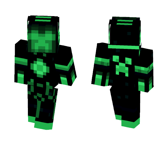 Green Tron Creeper - Male Minecraft Skins - image 1