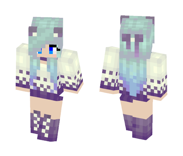 Download Free -ChibiPopStar- Raging Blue Skin for Minecraft image 1 -ChibiPopStar- Raging Blue - Female Minecraft Skins - image 1