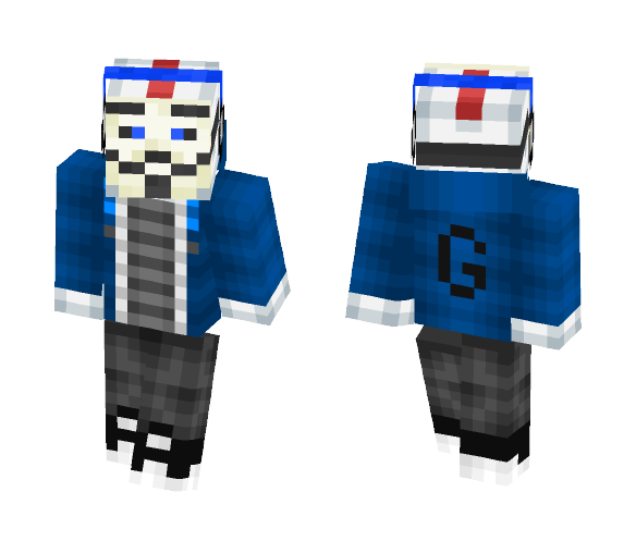 Blue Anonydub - Male Minecraft Skins - image 1