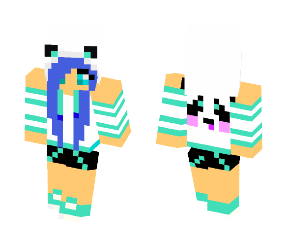 Download Free Cute Panda girl Skin for Minecraft image 1 Cute Panda girl - Cute Girls Minecraft Skins - image 1
