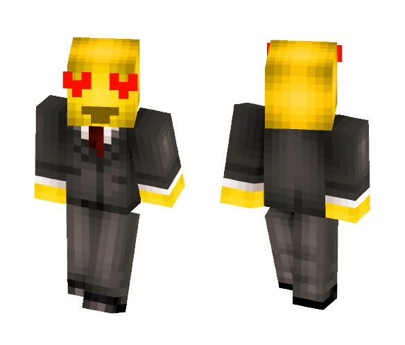 Download Free Heart-Eye Emoji Man Skin for Minecraft image 1 Heart-Eye Emoji Man - Interchangeable Minecraft Skins - image 1