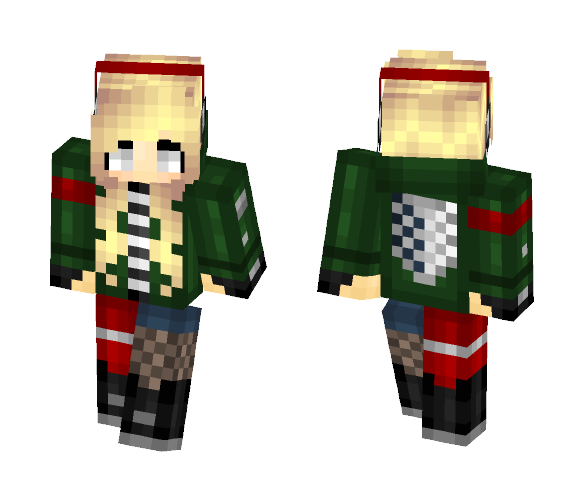 Download Free DatAttackOnTitanFanXD Skin for Minecraft image 1 DatAttackOnTitanFanXD - Female Minecraft Skins - image 1