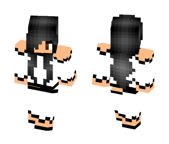 Black and White Girl - Girl Minecraft Skins - image 1