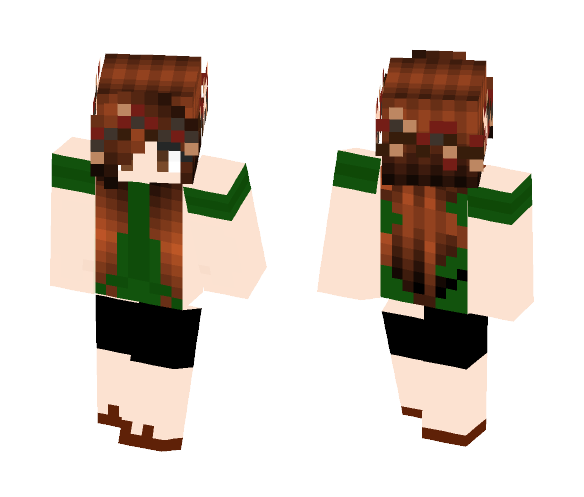 Download Free Green Summer Girl Skin for Minecraft image 1 Green Summer Girl - Girl Minecraft Skins - image 1
