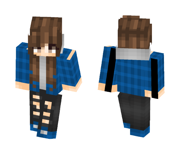 Plaid Girl :3 (Better in 3D) - Girl Minecraft Skins - image 1
