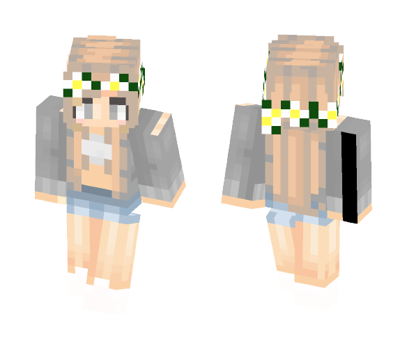 Download Free Evelye | Flower Girl Skin for Minecraft image 1 Evelye | Flower Girl - Girl Minecraft Skins - image 1