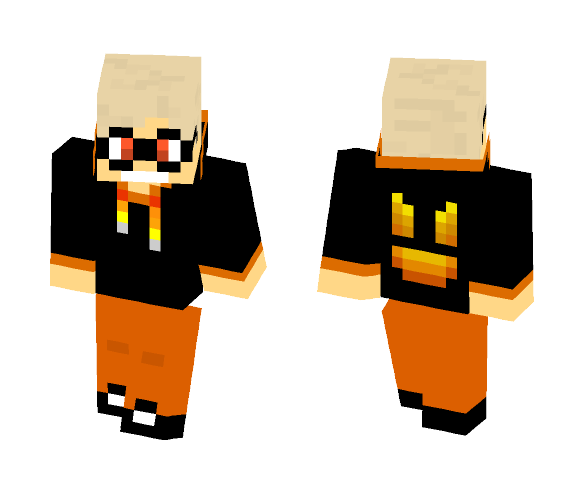 Nerd with burning smileyface hoodie - Male Minecraft Skins - image 1