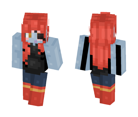 Undyne Beanie - Female Minecraft Skins - image 1
