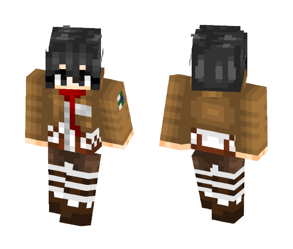 ♥ AOT ♥ Mikasa Ackerman - Female Minecraft Skins - image 1