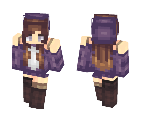 ~Lovely Purple~ - Female Minecraft Skins - image 1