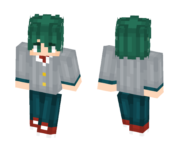 Download Free Izuku (Boku No Hero Academia) Skin for Minecraft image 1 Izuku (Boku No Hero Academia) - Male Minecraft Skins - image 1