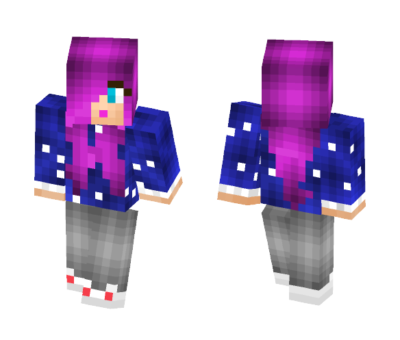 Pink Hair Girl - Color Haired Girls Minecraft Skins - image 1