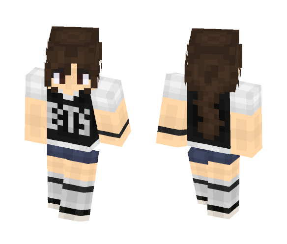 I love BTS and knee-socks - Female Minecraft Skins - image 1