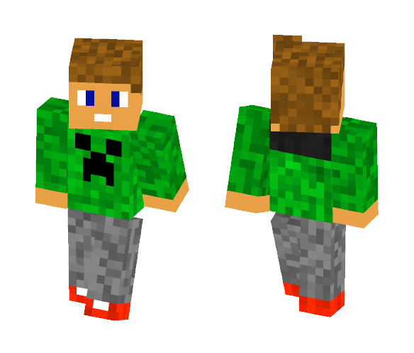 Creeper Hoodie Boy - Boy Minecraft Skins - image 1