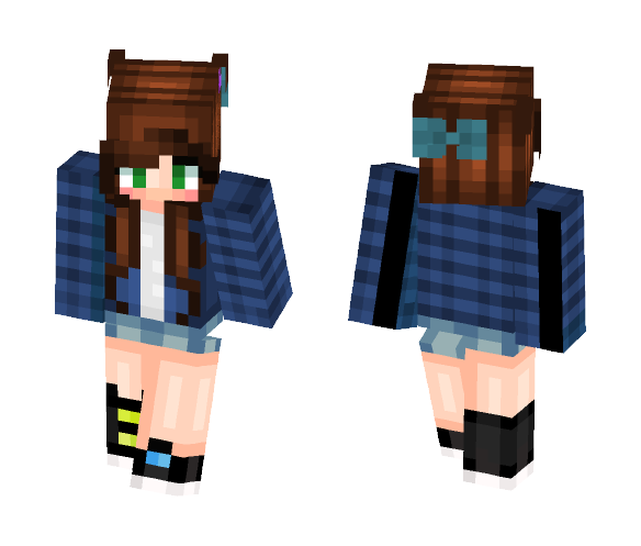 вℓυє ρℓαι∂ -ισℓє- - Female Minecraft Skins - image 1