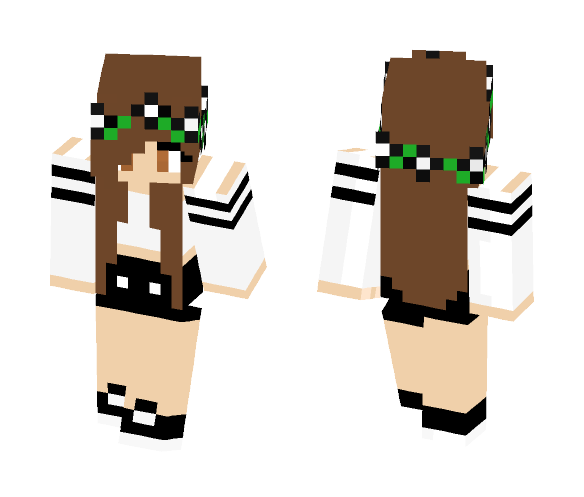 Download Free ~Black & White Teen~ Skin for Minecraft image 1 ~Black & White Teen~ - Female Minecraft Skins - image 1