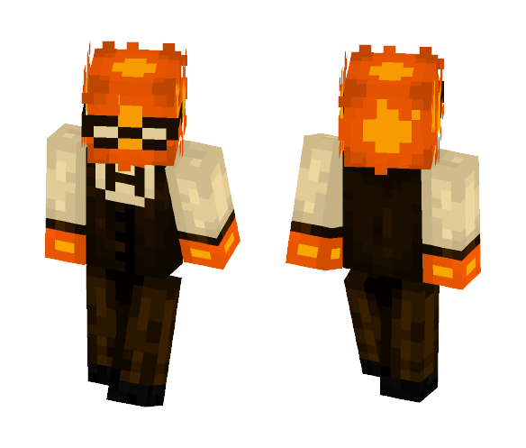 Grillby | Undertale - Male Minecraft Skins - image 1