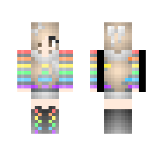Rainbow Winter Girl
