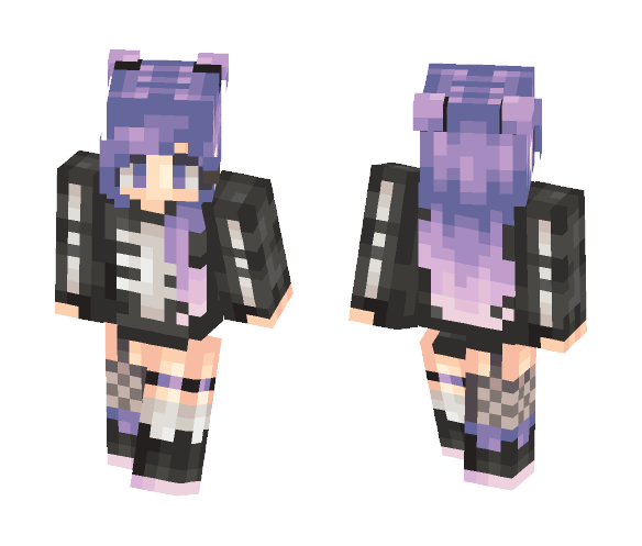 Skeleton Sweater - Female Minecraft Skins - image 1