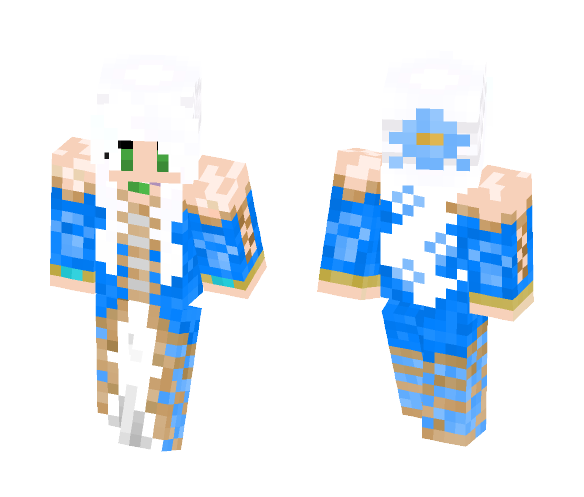 Download Free Blue Noble Court Gown Skin for Minecraft image 1 Blue Noble Court Gown - Female Minecraft Skins - image 1