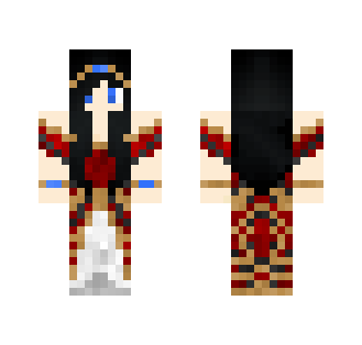 Red and Gold Court Gown
