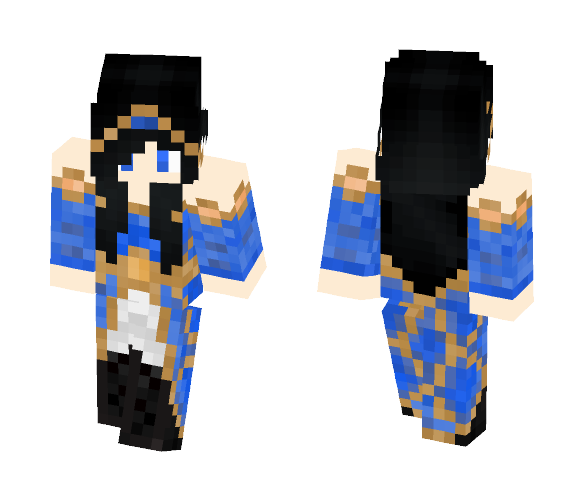 Blue Noble Riding Gear - Female Minecraft Skins - image 1