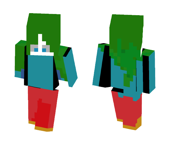 A girl with green hair i guess? - Color Haired Girls Minecraft Skins - image 1