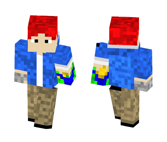 Download Free RedHair and Freak Left Hand Skin for Minecraft image 1 RedHair and Freak Left Hand - Male Minecraft Skins - image 1