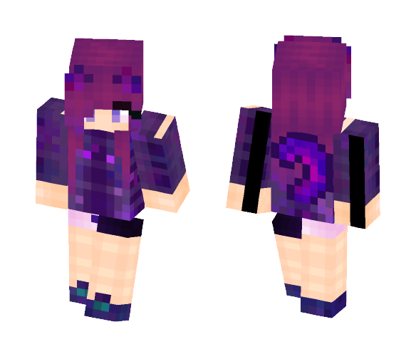 Galaxy Cat Girl - Cat Minecraft Skins - image 1