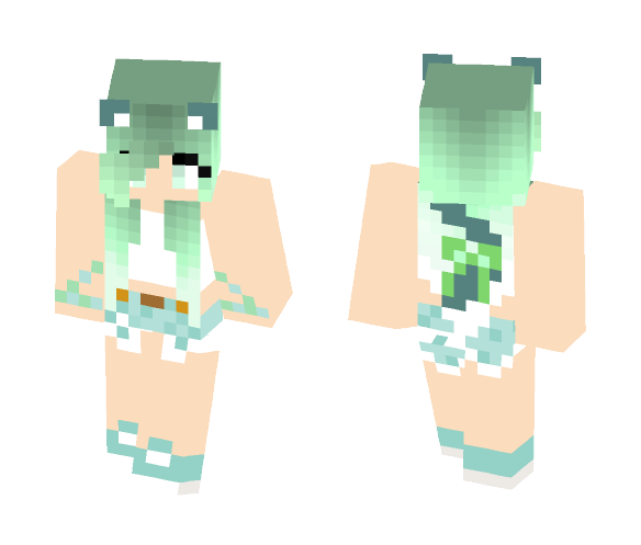 Minty Cat - Cat Minecraft Skins - image 1