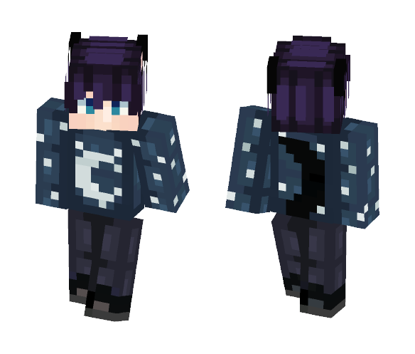 Moon Cat; Boy ver. || ???????????? - Boy Minecraft Skins - image 1