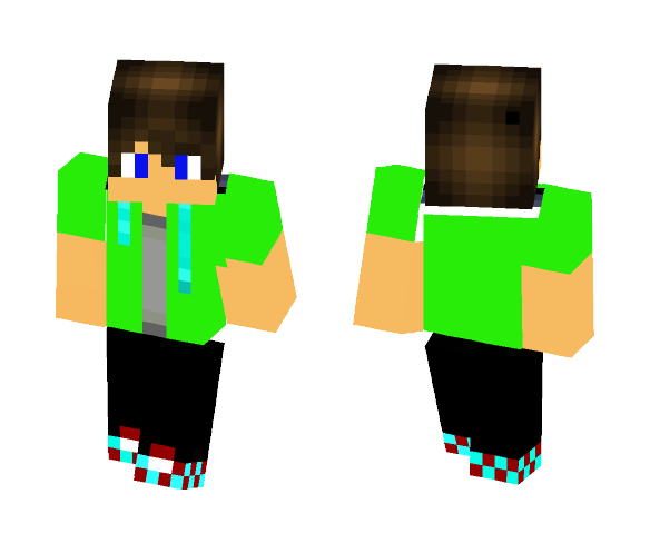 Summer Neon Guy - Male Minecraft Skins - image 1