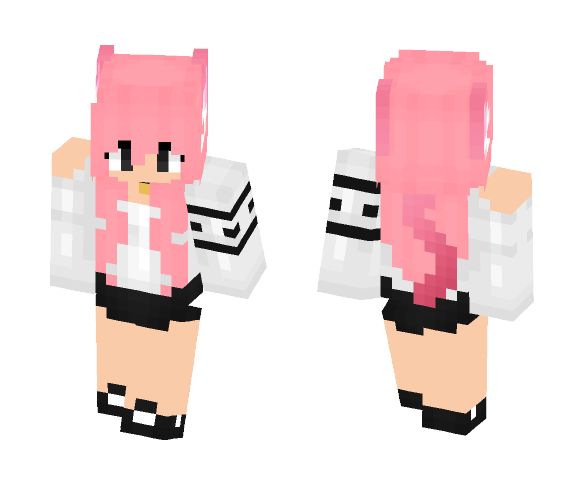 Download Free Pink Neko Girl Skin for Minecraft image 1 Pink Neko Girl - Girl Minecraft Skins - image 1