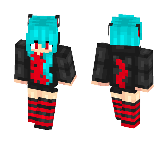 Download Free Remake of my old Evil Nyan Cat girl Skin for Minecraft image 1 Remake of my old Evil Nyan Cat girl - Cat Minecraft Skins - image 1