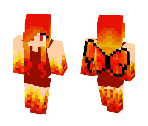 Fire Girl - Girl Minecraft Skins - image 1