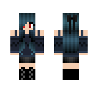 Dark Blue Goth Chick - Female Minecraft Skins - image 2