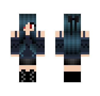 Dark Blue Goth Chick