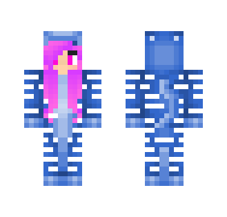 Blue/White Candy-Fox Girl - Girl Minecraft Skins - image 2