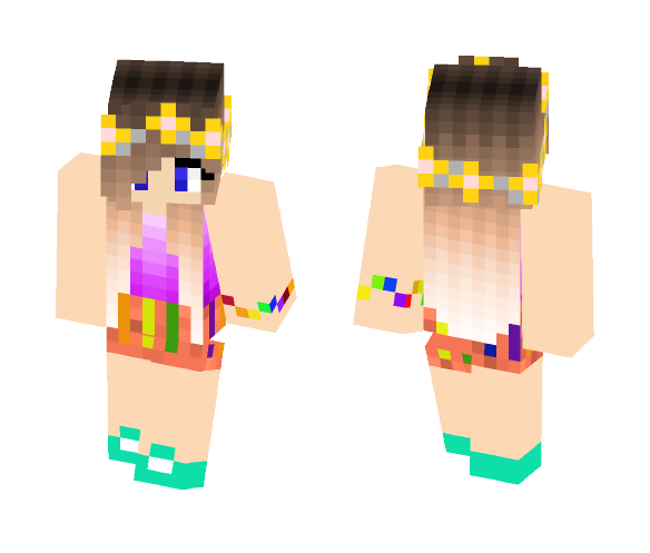 Rainbow Girl - Girl Minecraft Skins - image 1