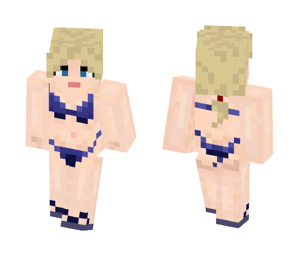Girlfriend in blue sexy bikini. - Female Minecraft Skins - image 1