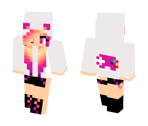 Download Free Cute Gamer Girl Skin for Minecraft image 1 Cute Gamer Girl - Cute Girls Minecraft Skins - image 1