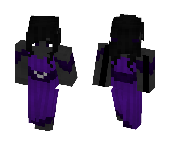 Download Free Dark elf in purple dress Skin for Minecraft image 1 Dark elf in purple dress - Female Minecraft Skins - image 1