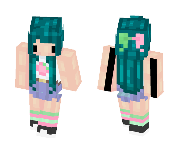 Cute Peach Girl - Cute Girls Minecraft Skins - image 1
