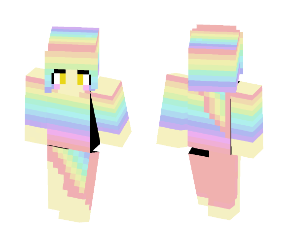 Download Free Rainbow girl Skin for Minecraft image 1 Rainbow girl - Girl Minecraft Skins - image 1