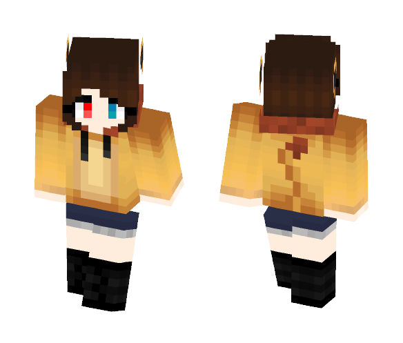 Lion Hoodie - Female Minecraft Skins - image 1
