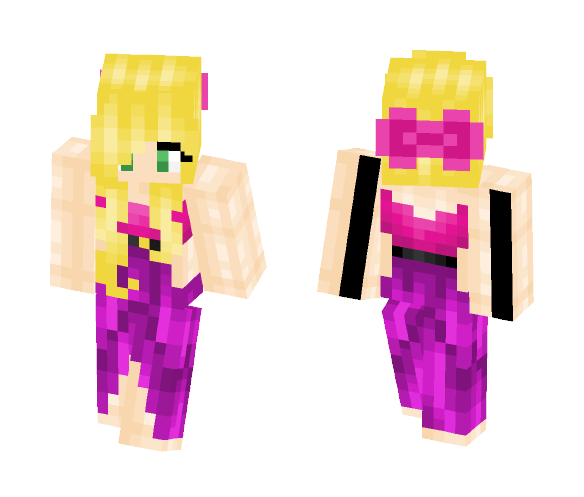 Download Free Pink Dress Girl Skin for Minecraft image 1 Pink Dress Girl - Girl Minecraft Skins - image 1