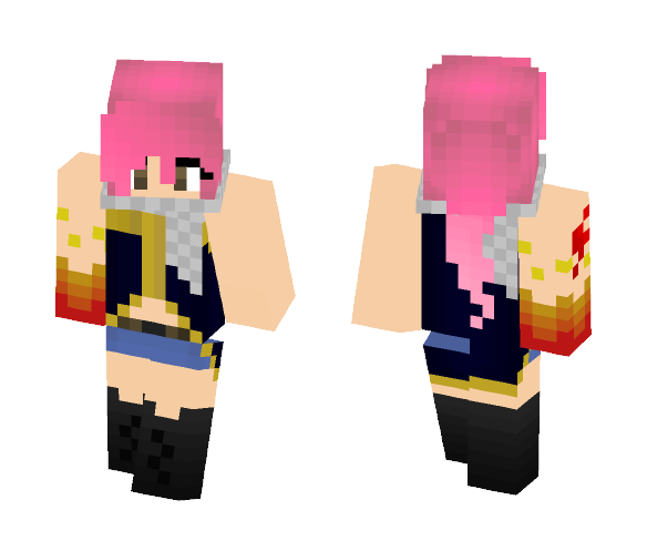 Download Free Natsu Dragneel Girl Skin for Minecraft image 1 Natsu Dragneel Girl - Girl Minecraft Skins - image 1