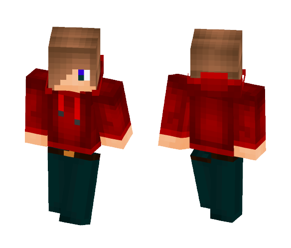 Red Hoodie - Male Minecraft Skins - image 1